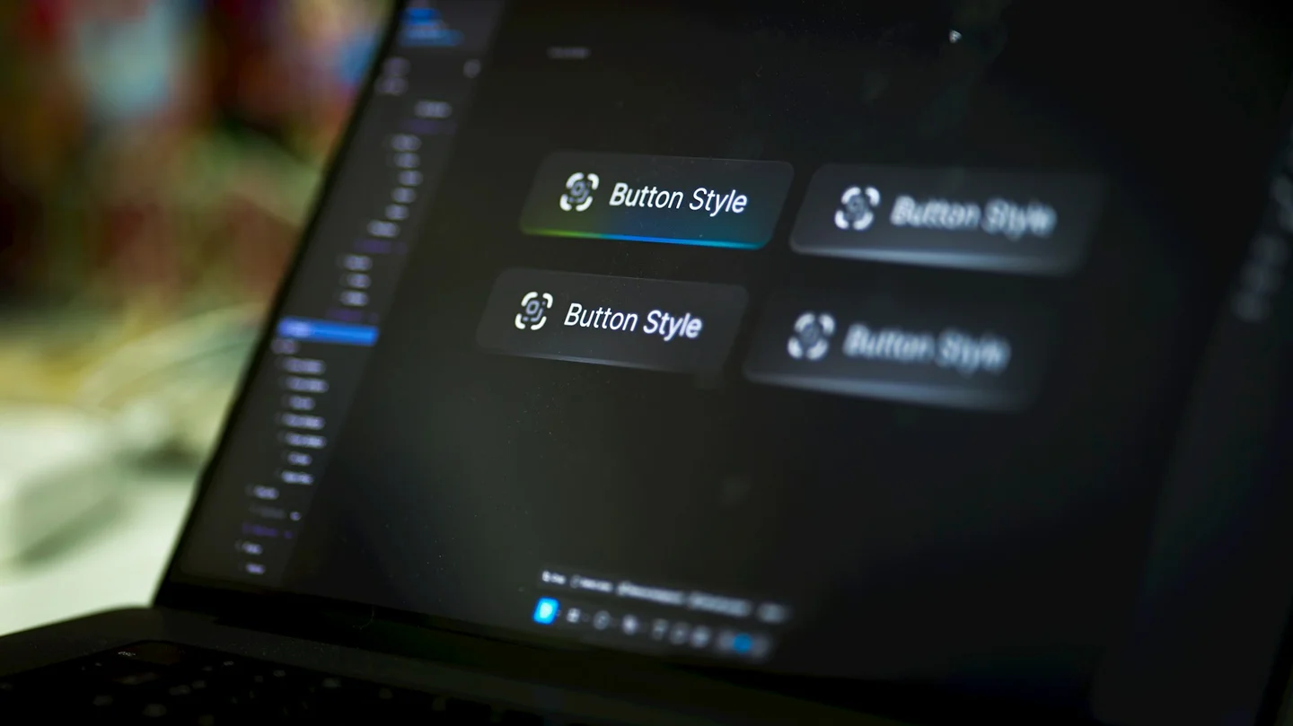Digital product design workspace — visual context