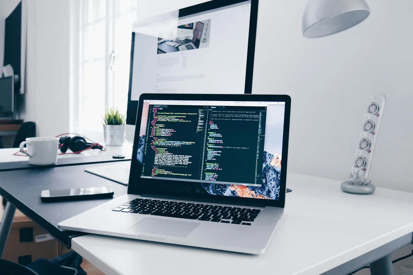 Web app development — coding workspace